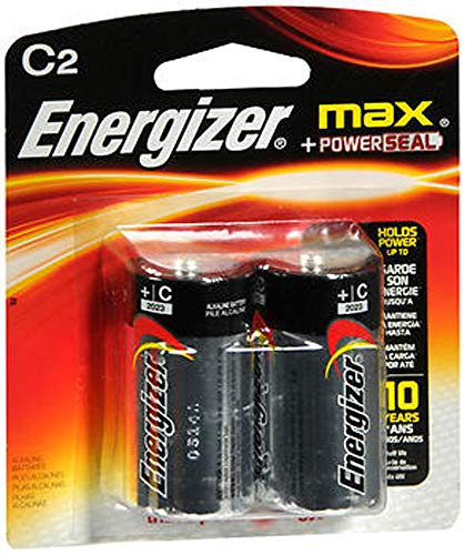 EVERDY Energizer Alkaline Batteries Size C 1.5 V Blister Pack 2