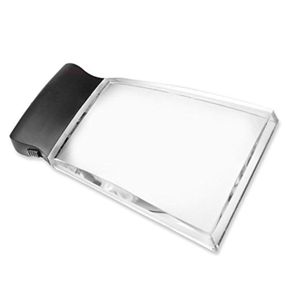 Lupa de mano con luz LED, aumento 2X, lente HD para lectura, identificación de joyas, manualidades y reparaciones, diseño compacto