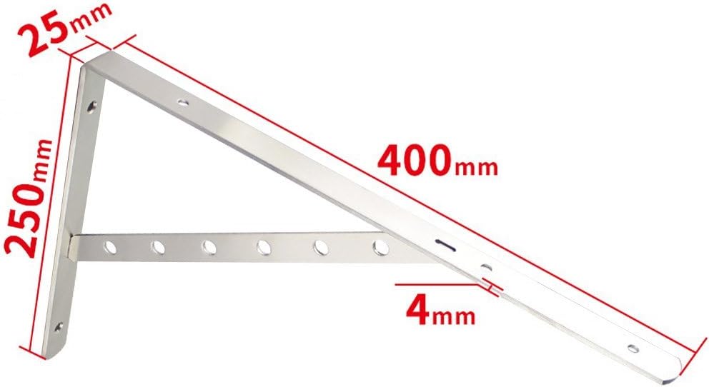 Heavy Duty Shelf Brackets,AIYoo 2 Pack 16 Inch Stainless Steel Solid Shelf Bracket,90 Degree Shelf Support Corner Brace Angle Bracket.