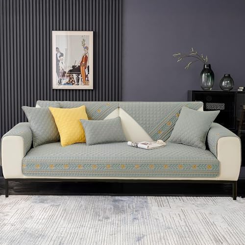 Cortina Premium Style Anti Slip 3 Seater Sofa Cover Set | Microfiber Sofa Slipcover |3 Back Cover + 1 Seat Cover + 2 Handle Cover - Grey