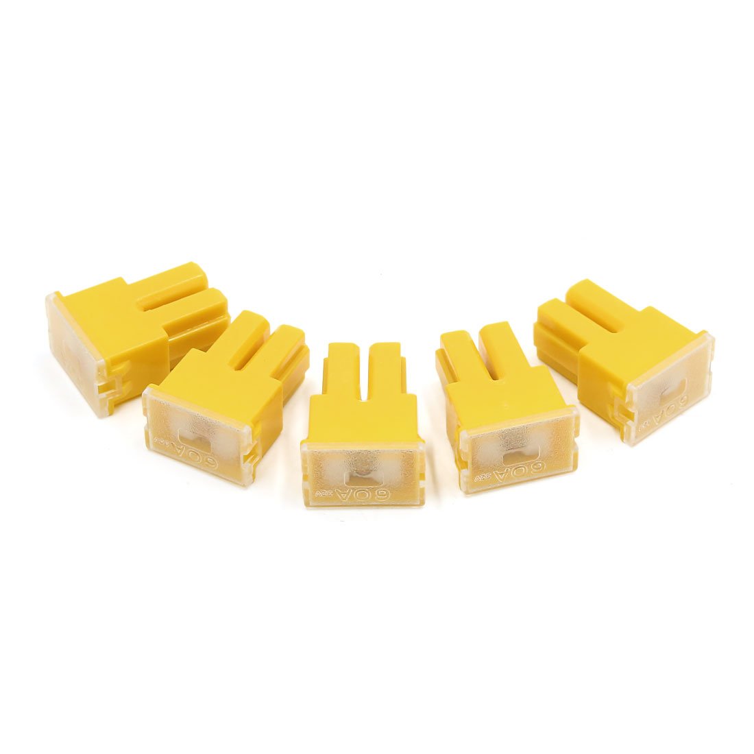 Generic 60 Amp 32V Female PAL Car Auto Link Slow Blow Fuse Block, Yellow, 5 Pieces-image-25