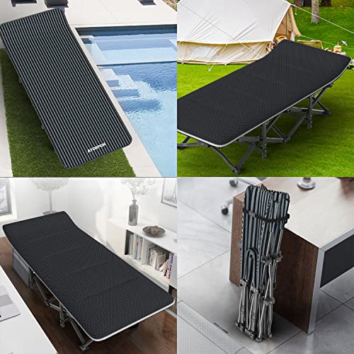 ATORPOK SHOP Campingbett feldbett klappbar, Faltbar Gästebett bis 200 kg für, Belastbar Tragbar Tasche Liege Reise Bequem