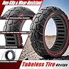 SYACHI 10x2.7-6.5 10x2.75-6.5 Electric Scooter Solid Tir, Tubeless Tire fit 70/65-6.5 Tyre Replacement Off-Road Tire, Anti Slip, Shockproof, Puncture Resistant Electric Scooter (Red, 1PC)