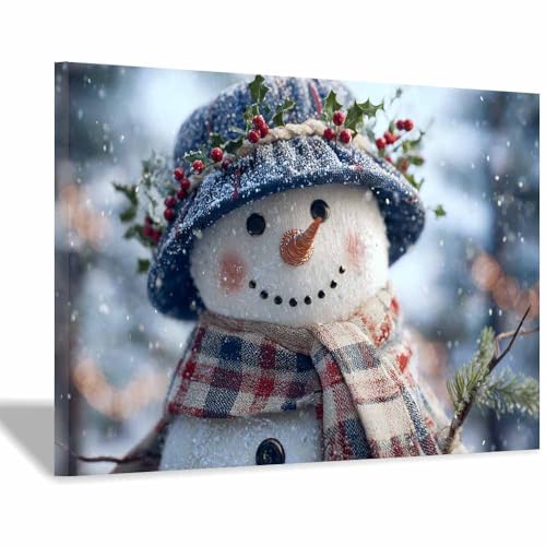 Impression HD sur toile paysage hivernal CUDAOO, art mural encadré haut de gamme au format 70x100cm