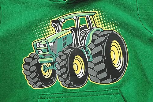 Little Hand Kids Dinosaur Hoodies for Boys Monster Truck Pullover Toddler Tractor Hooded Sweatshirt Active Shirts 2-7 Year4