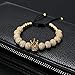 GVUSMIL Imperial Gold Crown 8mm Beads Bracelets Luxury CZ Italian Style Charm King Royal Bracelet for Men