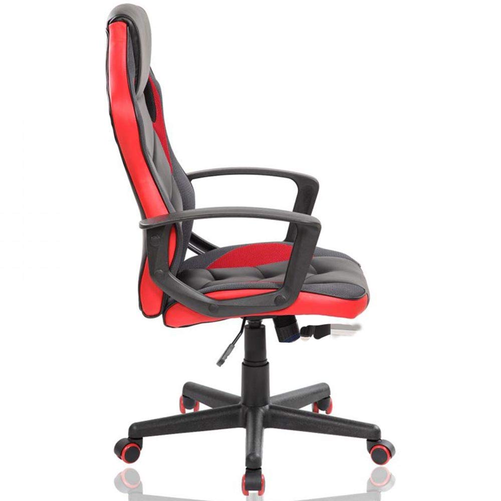 BAKAJI Poltrona Presidenziale Ergonomica Sedia Gaming Racing da Scrivana in Eco Pelle Arredo Ufficio Casa Cameretta Sala Riunioni Regolabile in Altezza Girevole e Direzionale
