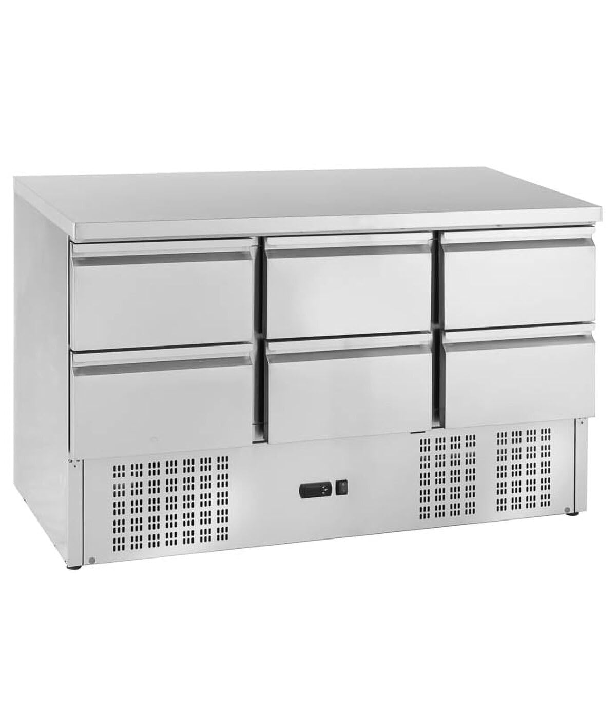 GastroHero Kühltisch, 368L, 6 Schubladen, Edelstahl SH903-6D
