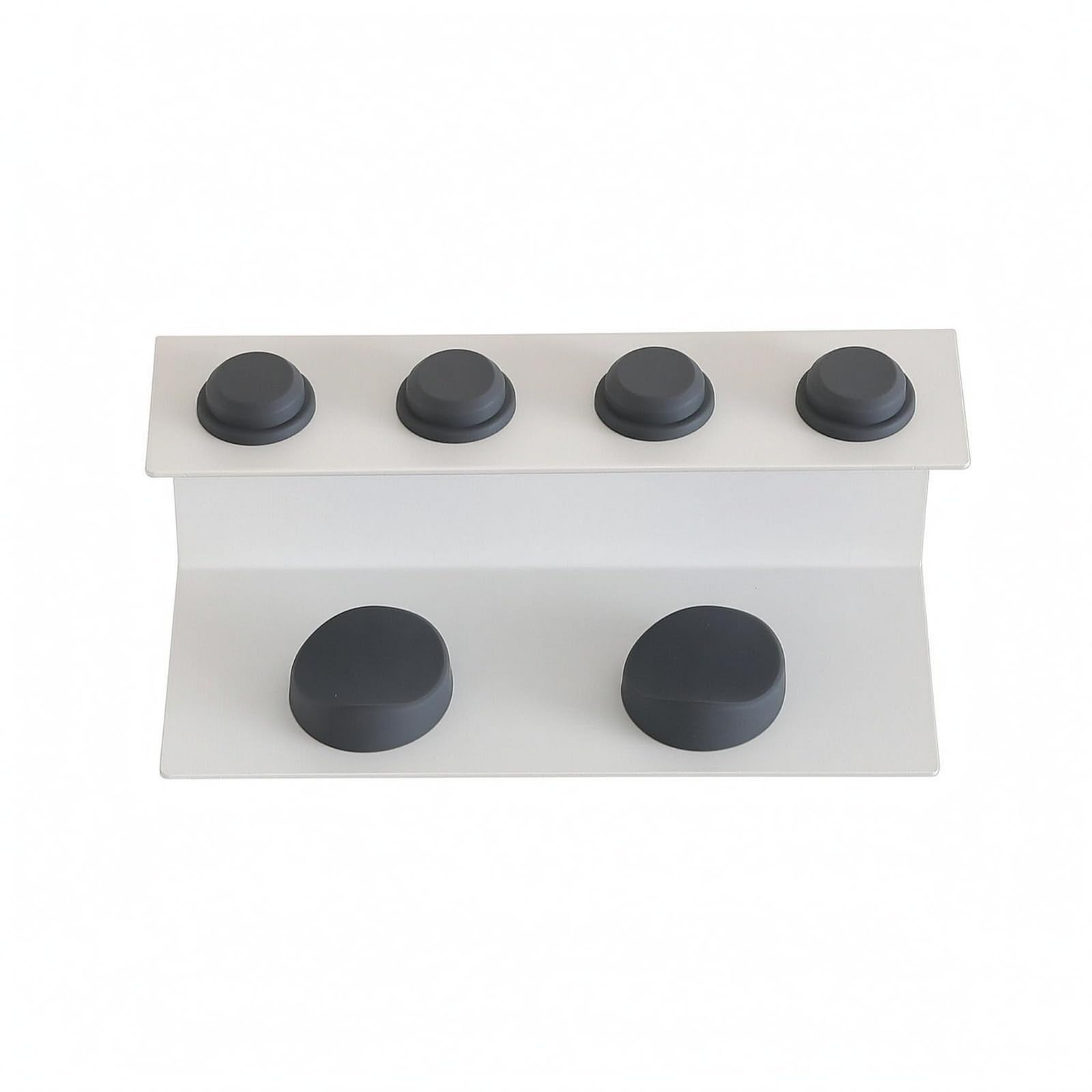 Soporte para Secador de Pelo Soporte de Accesorios Estante de Dos Pisos Base Plana y Repisa Inclinada en Metal Facilita Acceso a Barriles y Cepillos , 4 Agujeros