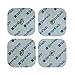 StimPads, 50X50mm, Pack de 4 unidades de alto rendimiento High Performance, electrodos TENS - EMS de larga duración con conector universal tipo snap de 3.5mm