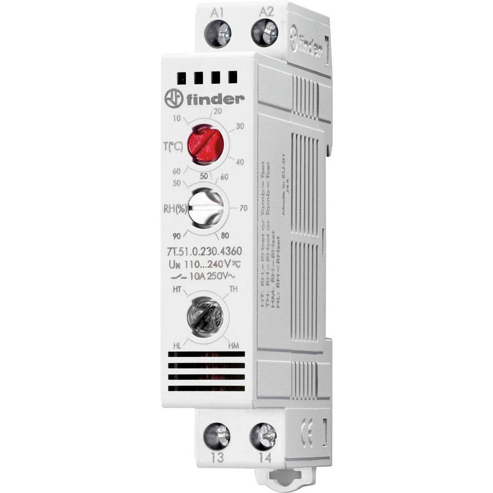 Finder 7T Schaltschrank-Thermostat 20 A / 250V Nein, 60 °C, -45 °C 110V ac/dc, 240 V ac/dc