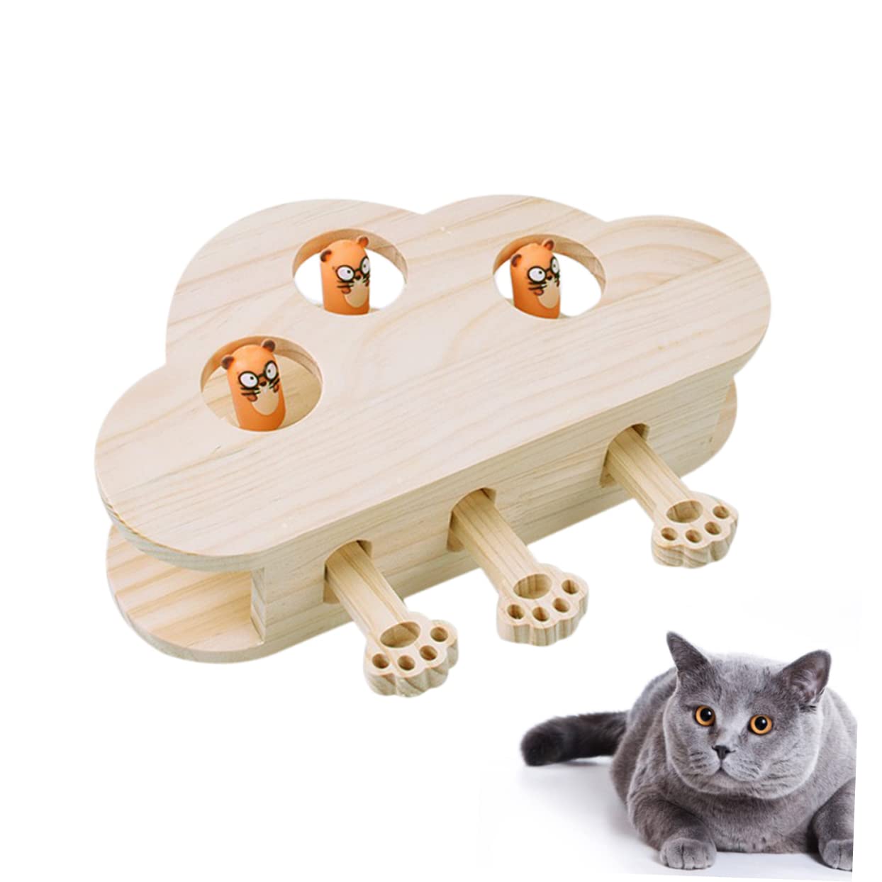 Toyvian Jouet Souris pour Chat Jouet Éducatif Interactif Griffoir pour Animal De Compagnie