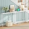 HOOBRO Consolle da Ingresso, Tavolo Console Stretto con Stazione di Ricarica e Porte USB, Tavolo da Divano, Tavolino per Ingresso, Corridoio, Atrio, Bianco EWT185CXG01 #4