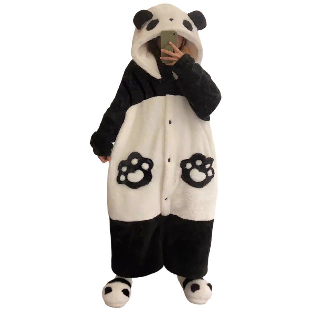 Pigiama per Adulti, Unisex, Costumi Panda, Tutine Animale, Pigiami Originali, Indumenti Notte, Tutine Cartone Animato Carine, Indumenti Notte per Animali, Tute, Costumi Cosplay di
