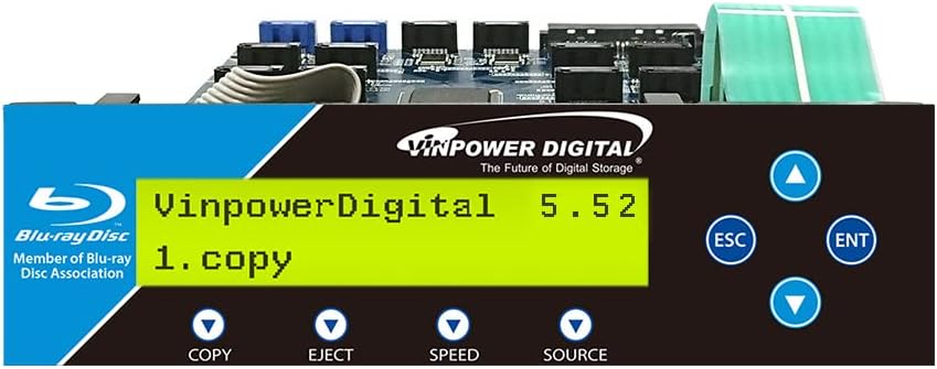 Vinpower Digital 1-11 Manual Tower SATA Controller Blu-ray BD/DVD/CD Disc Copy Duplicator + SATA Cable