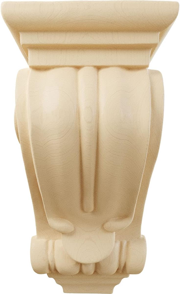 Ekena Millwork CORW03X04X07CLMA Small Classical Wood Corbels, 3 1/2"W x 4"D x 7"H, Maple