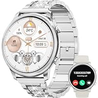 Hwagol Smart Watches for Women Android Phones iPhone Compatible(Bluetooth Call),1.39'' Round Fitness Tracker Heart Rate/SpO2/Sleep Monitor,100+Sport Modes Pedometer