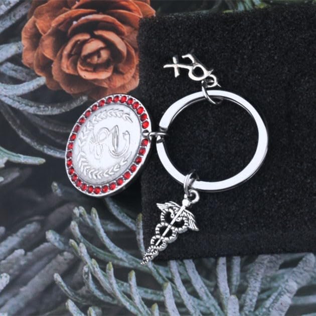 Miniatura 4 de NBCXZQW RX - Llavero con símbolo de farmacia, regalo de farmacéutico, llavero tecnológico de farmacia, regalo RX para farmacia, estudiante,