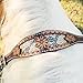 Circle Y Python Pass Wither Strap - Equestrian Vintage Leather Hand-Tooled Floral Design Turquoise Accents Horse Breast Collar Helper Wither Strap