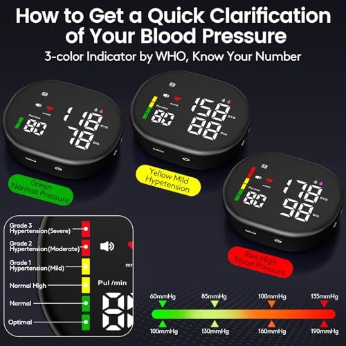 Image of Double love Wrist Blood Pressure Monitor for Home Use - Black