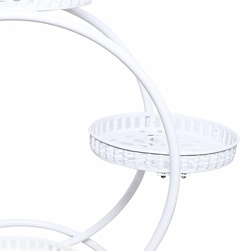 Miniatura 8 de Soportes de metal para plantas, soporte para 6 macetas con ruedas, soporte para macetas de flores, soporte para plantas al aire libre, uso en patio,