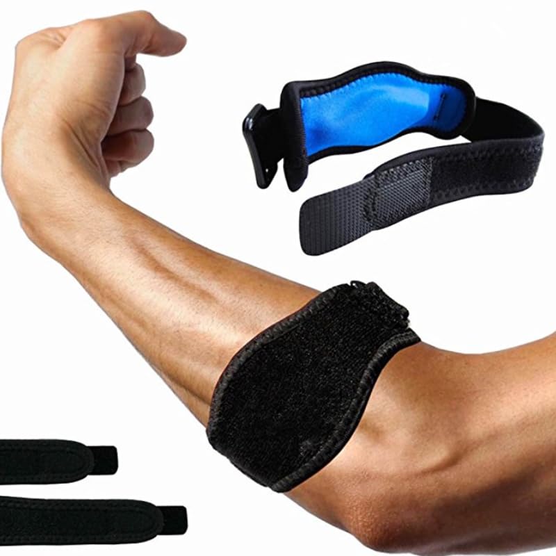 VitaliveAdjustable Tennis Elbow Support Strap - 2-pack Arm Support for Men & Women - Rapid Pain Relief & Recovery - Elbow Brace with EVA Compression Pad - Golfers Elbow Solution