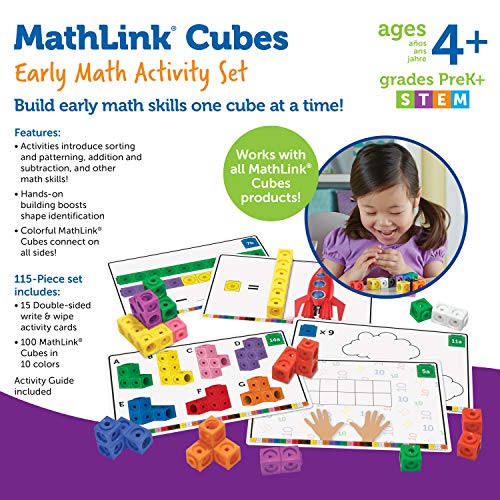 MathLink Cubes Early Math cubes de logique mathématique et jeu STEM pour école maternelle