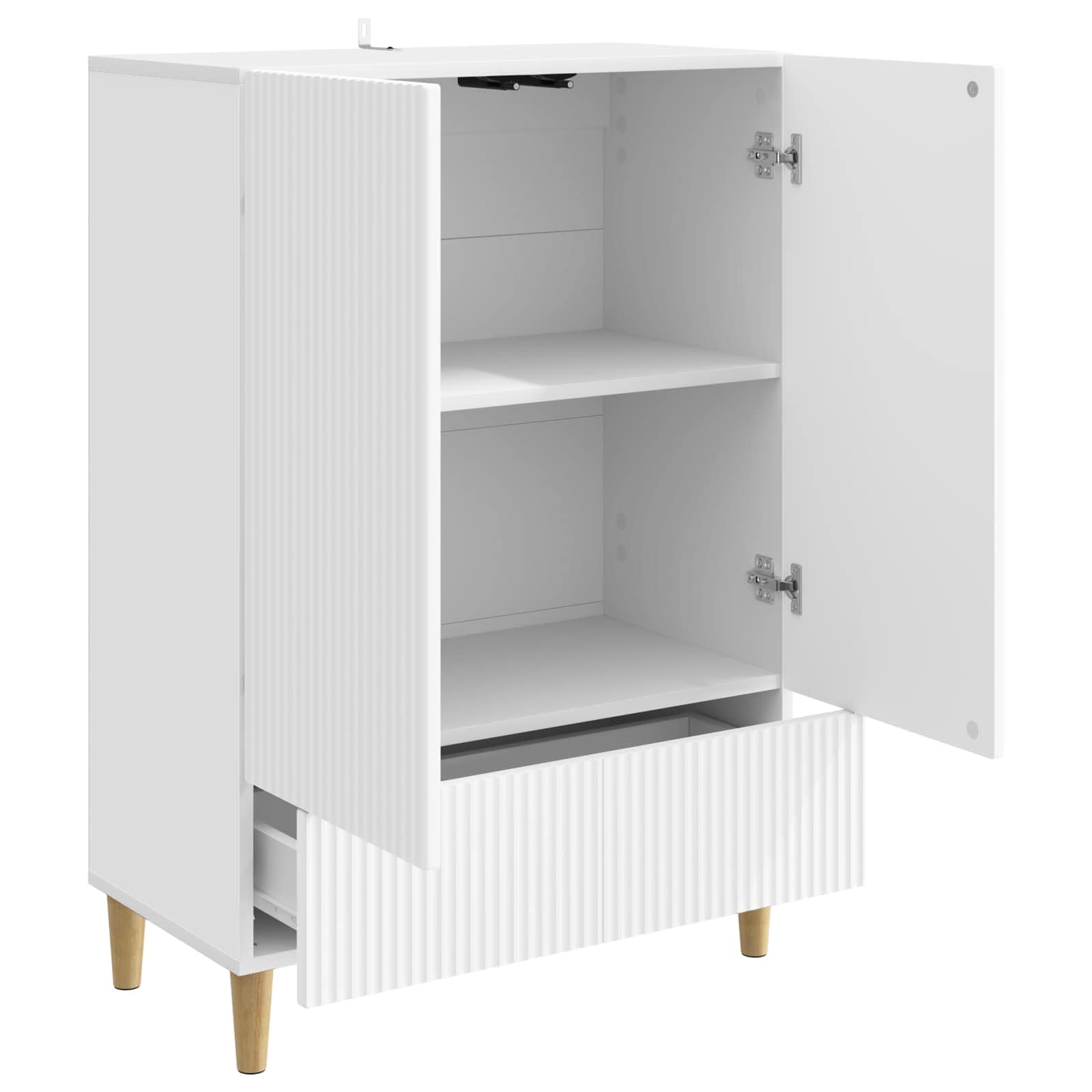 Credenza bianca, 66 x 34,5 x 95 cm, comò in legno