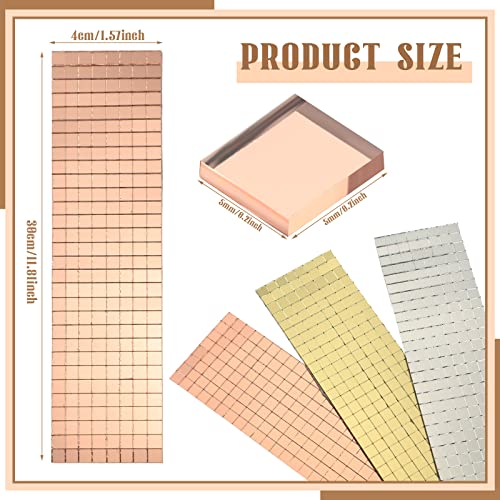 14400 Pcs Self Adhesive Mirror Mosaics Sheets 5 X 5 Mm Mirrors Mosaic Tiles Real Glass Craft Mini Square Glass Mosaic Stickers Mini Mirror Stickers For Diy Disco Glass Tiles Decorations Making #TOP2
