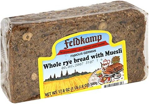 Delba Famous German Whole Rye Bread with Muesli, 16.75 Ounce (Pack of 12)