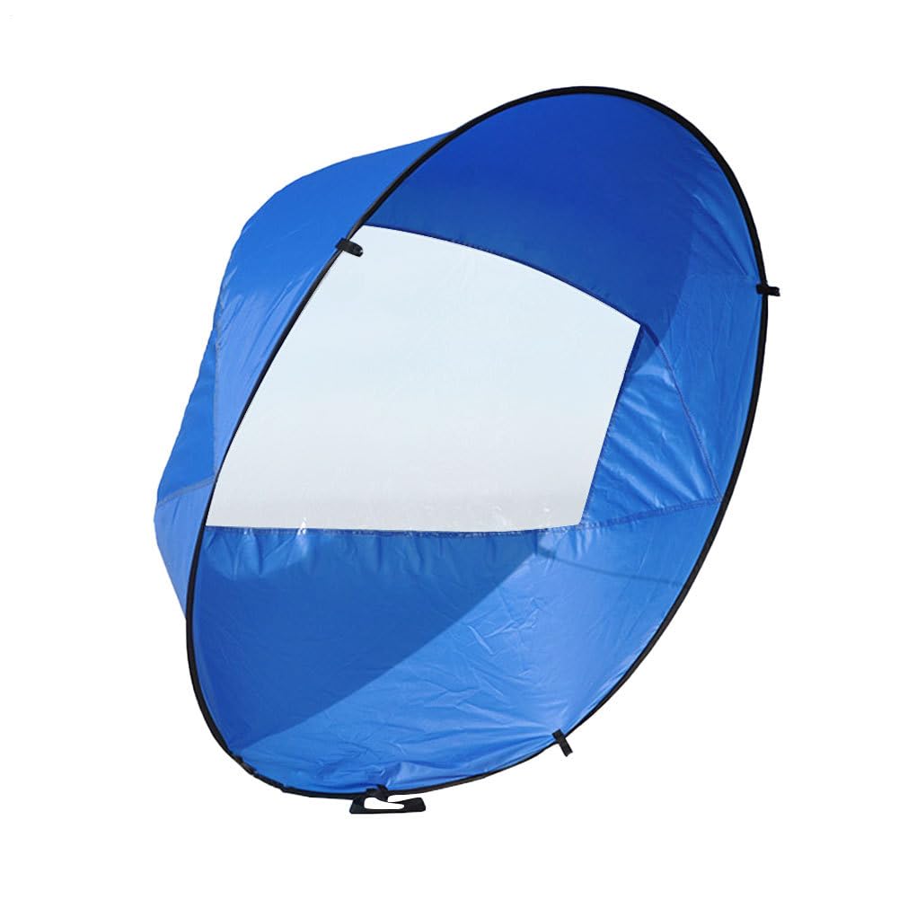 Downwind Kayak Sail – Portable Canoe Sail Kit, Paddleboard Wind Sail | Easy-Deploy Folding Structure, Durable Transparent Material for Sit-on-Top Kayaks, SUPs, or Inflatable Boat Touring