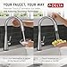Delta Faucet Monrovia Touchless Kitchen Faucet with Touch Technology, Brushed Nickel Kitchen Sink Faucet with Pull Down Sprayer, Lumicoat Arctic Stainless 9191TL-AR-PR-DST
