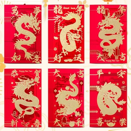 Glodecart 36PCS Chinese New Year Red Envelopes for Kids
