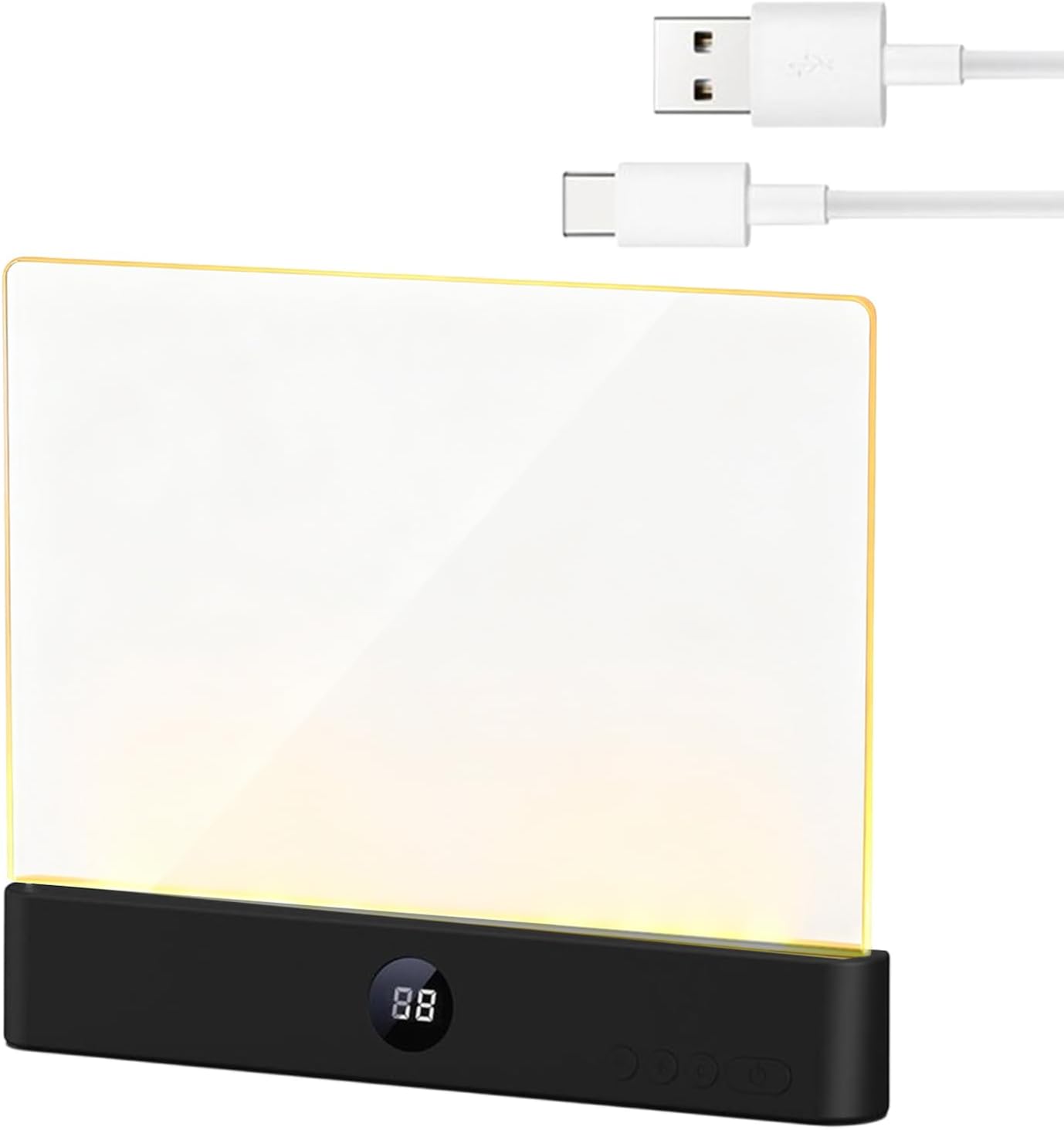 Book Light - Clip On Book Light, Smart LED Night Reading Lights, 3-Modes Flat Clip Books Lamp, Rechargeable Flat Books Lights, Long-Lasting Night Reading Lamp for Bedroom Library Work Travel