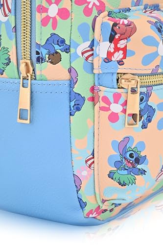 Image of Disney Lilo and Stitch Backpack for Women, Men, Boys, Girls, Unisex | Cute PU Leather 10 inch Stitch Mini Backpack Purse Shoulder Purse | Stitch Bag and Stitch Accessories