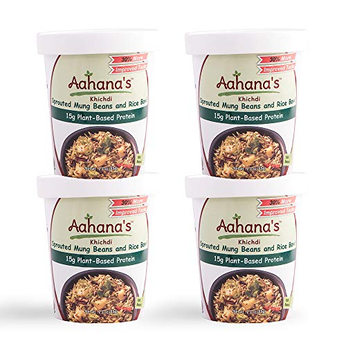AAHANA'S Sprouted Mung Beans & Long Grain Basmati Rice Bowl (Khichdi) - Indian