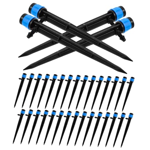 BEBEMOKO Garden Drip Irrigation System Parts 50 Pcs Drip Irrigation Emitters Stakes Flexible and Uniform Watering