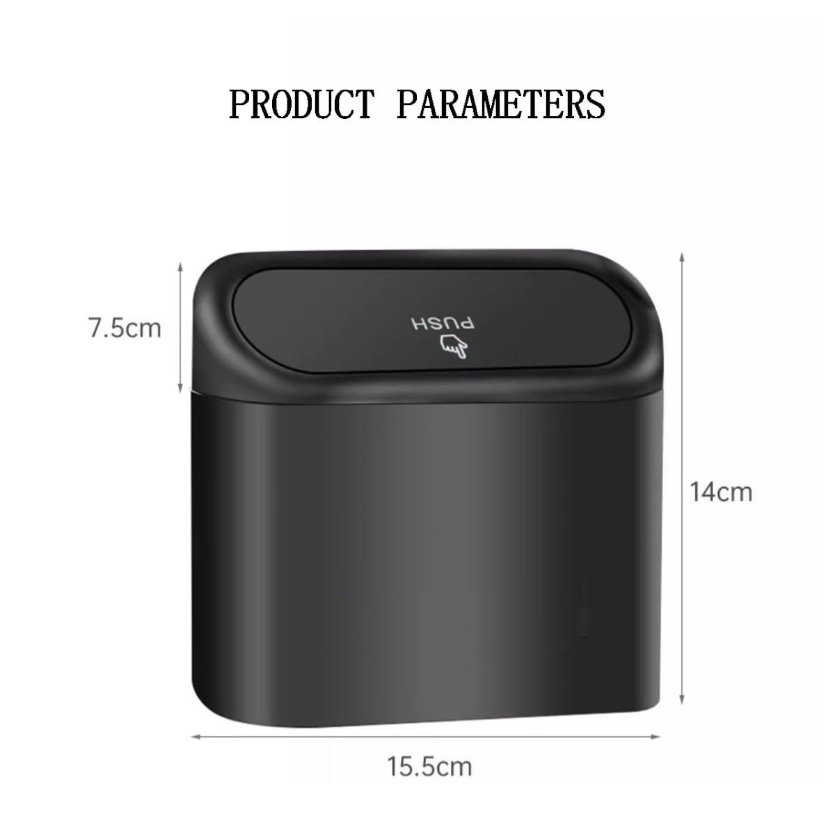 KRHINO Pattumiera per Auto per Suzuki, Pattumiera per Auto in ABS con Coperchio, Pattumiera Portatile Sospesa, Organizzazione di Stoccaggio, Accessori per Auto,A