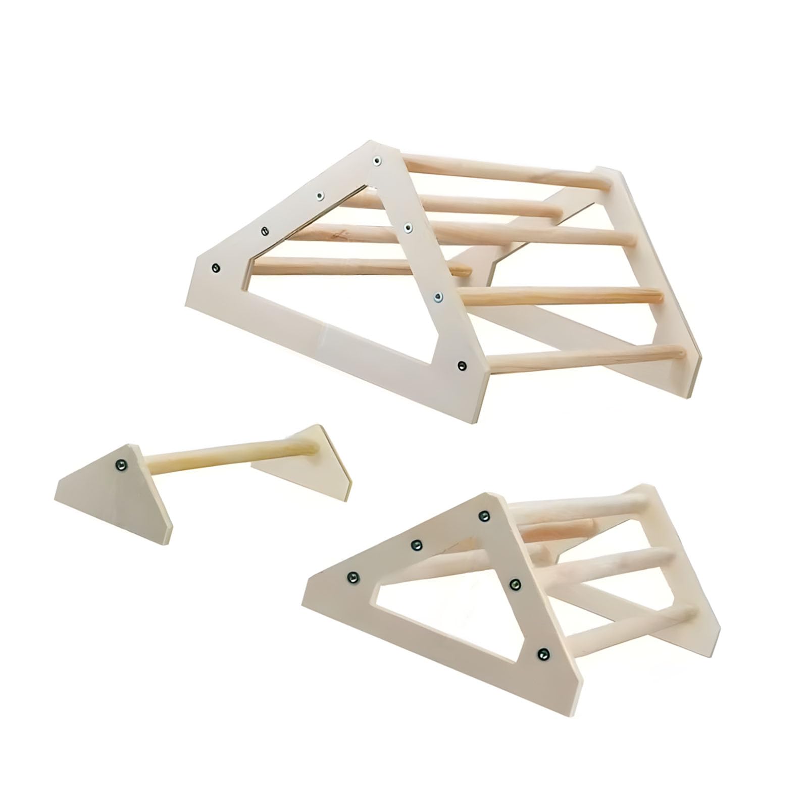 Cage en bois pour animaux résistante Small Nature, lot 3 pièces prêt à l'emploi avec finitions