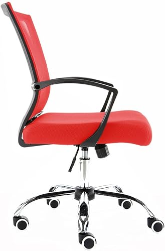 Miniatura 5 de Modern Home Zuna Silla de oficina con respaldo medio, respaldo ergonómico de malla con respaldo de malla (negrorojo)