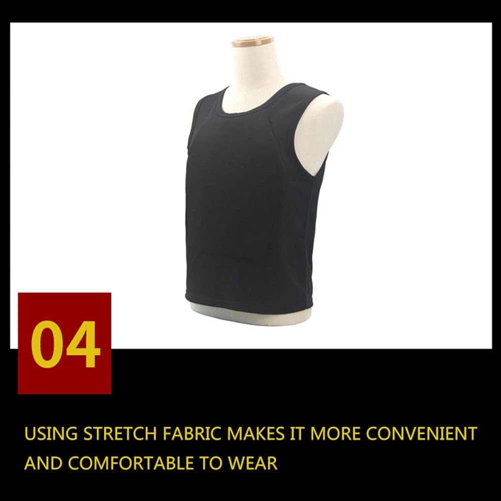 Gilet Pare-balles de Niveau IIIA - Vêtements de Protection de sécurité Tactique dissimulés de Léger Imperméable Respirant pour La Protection De La Sécurité Personnelle