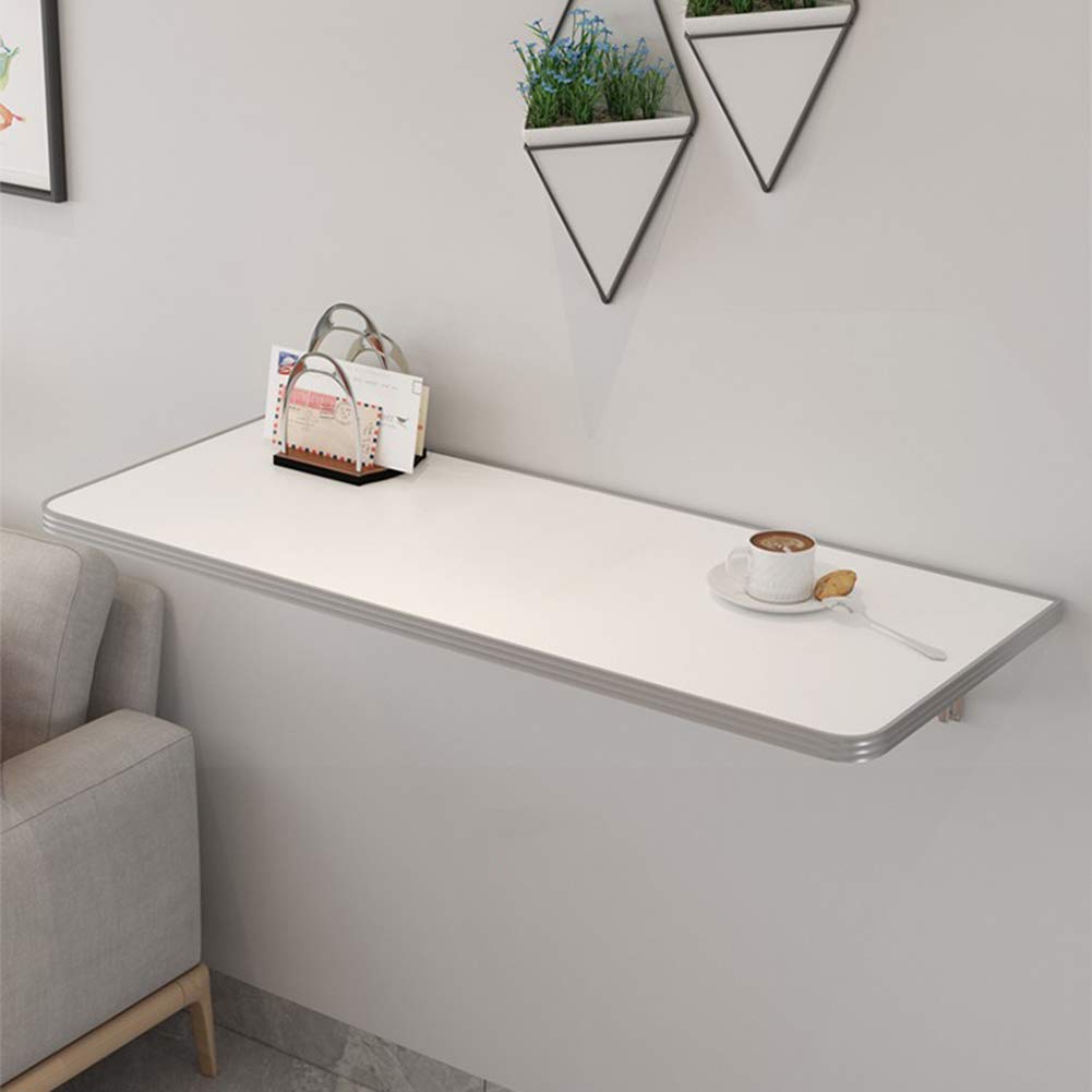 Table pliante murale pour petit espace encombré avec plateau bois