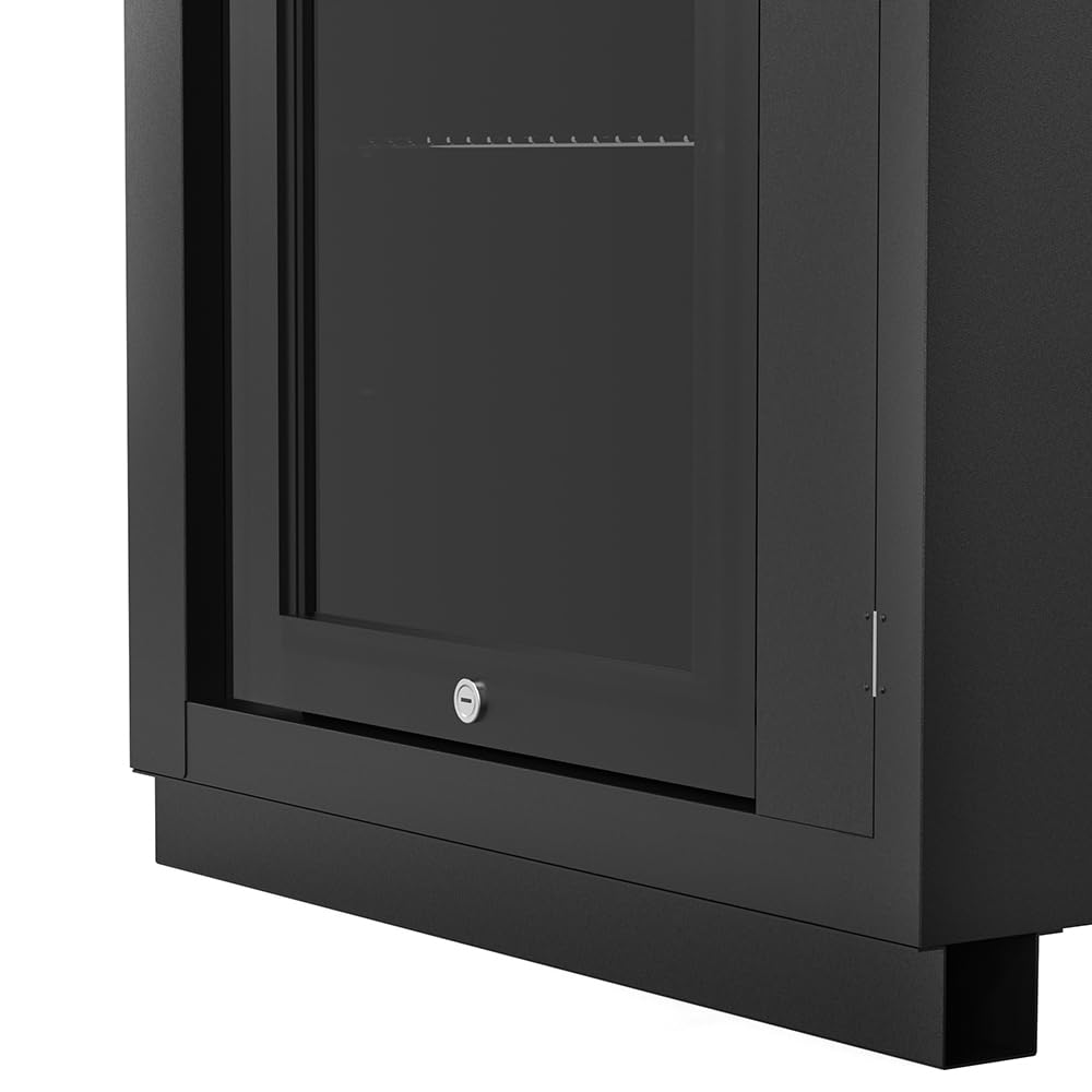Sogi ARR-M-FRIGO - Armario para taller con nevera y congelador - 680 x 460 x 910 mm - 2 rejillas - clase B - negro grafito