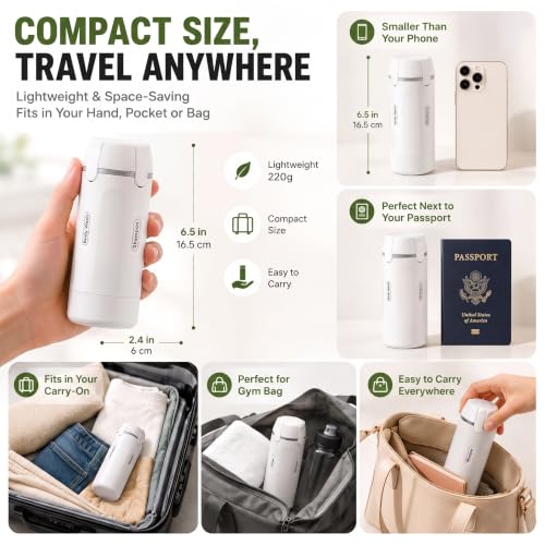 Image of 4 in 1 Travel Dispenser Bottle, TSA Approved Leak Proof Refillable Travel Toiletry Containers, 4x30ml Bottles for Shampoo,Oil,Lotion,Body Wash,Travelling Accessories Kit for Women,Men (White)
