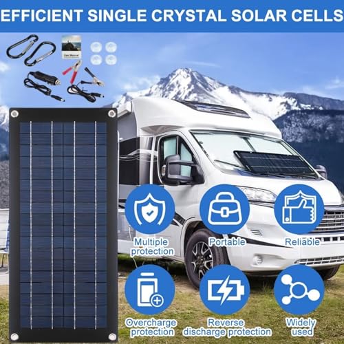 Chargeur de batterie solaire 12V 18V monocristallin 60W panneau de maintien de charge voiture USB