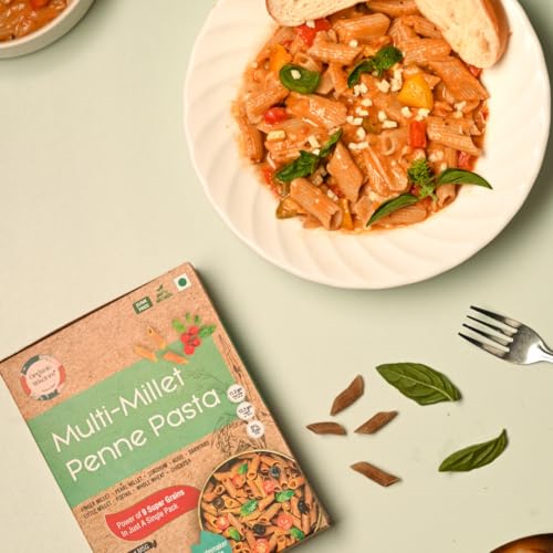 Image of Wisdom Roots Healthy & Junk Free Millet Noodles & Pasta Pack | Pack of 4 | No Maida, Not Fried, No MSG | Sun-Dried | Protein, Vitamin B, Antioxidants & Fiber | 1.13 Kg