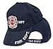 AES Fire Department Dept Red Emblem Navy Blue Plain 3D Embroidered Cap Hat Cap655BU