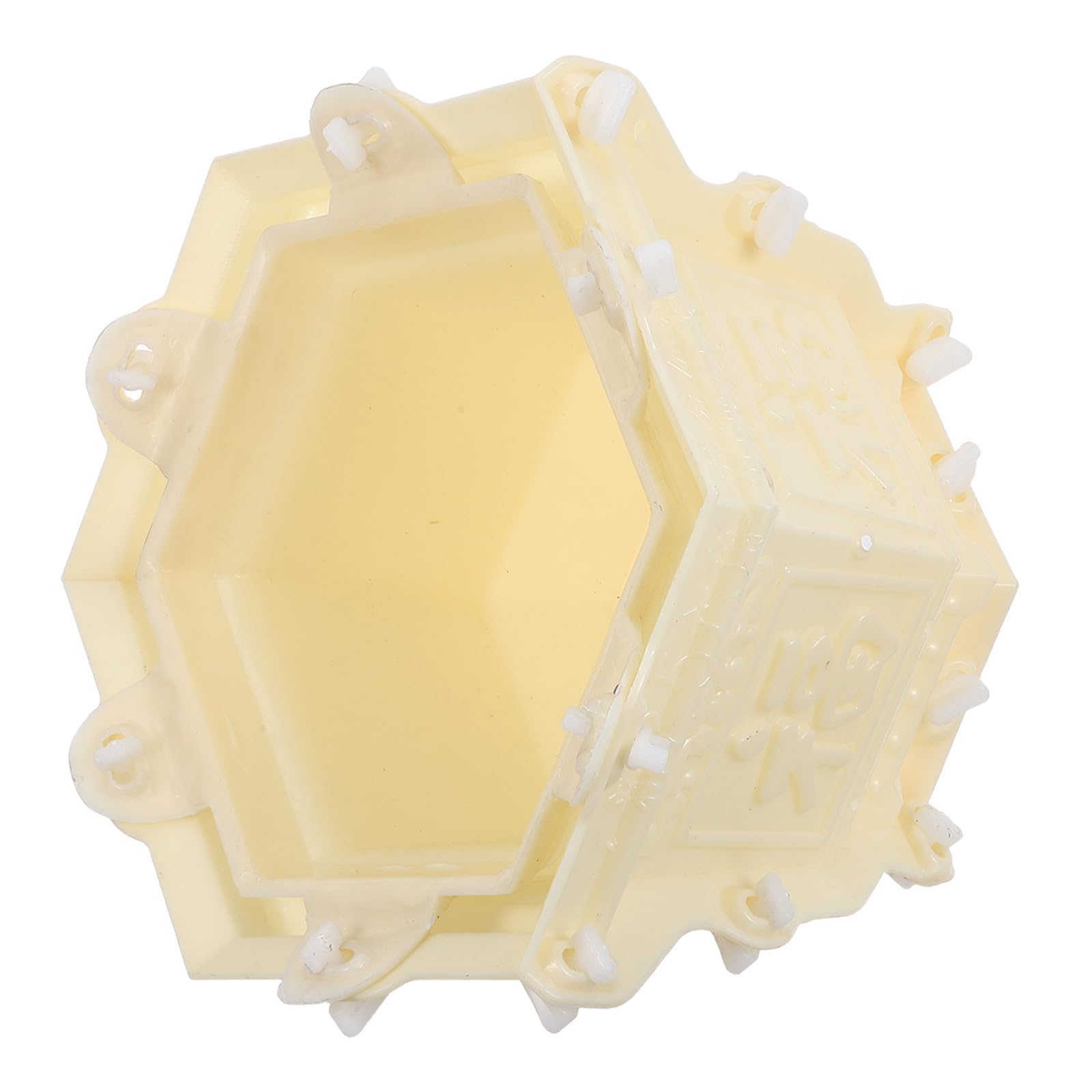 VANZACK Blumentopf Form aus Kunststoff Selbstgemacht Blumentopfform für Bastelarbeiten Beige Verschleißfest für Zement und Beton Blumentöpfe Sechseckige Form für Zufällige Zufällige Farbe