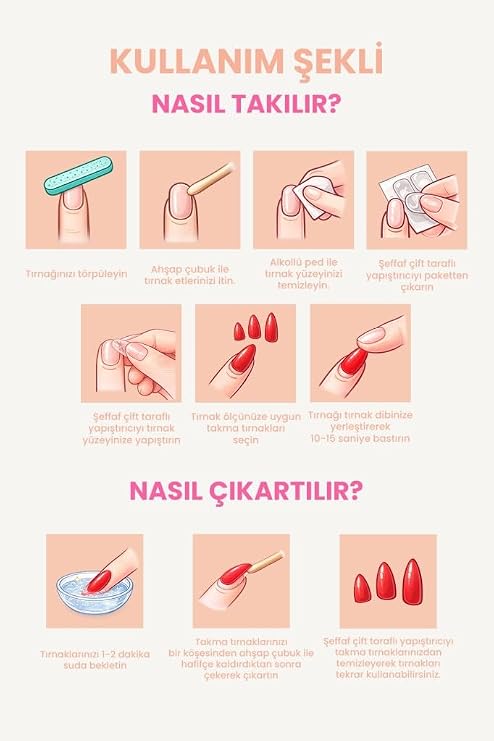 Pop Beauty Takma Tırnak Seti & Zararsız Yapıştırıcı Gri Hailey Bieber