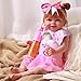 BABESIDE 11 PCS Reborn Baby Doll Clothes and Playset for 17-22 Inch Baby Doll Girl Outfits Accessories with Nursing Pad and Storage Bag, Pink